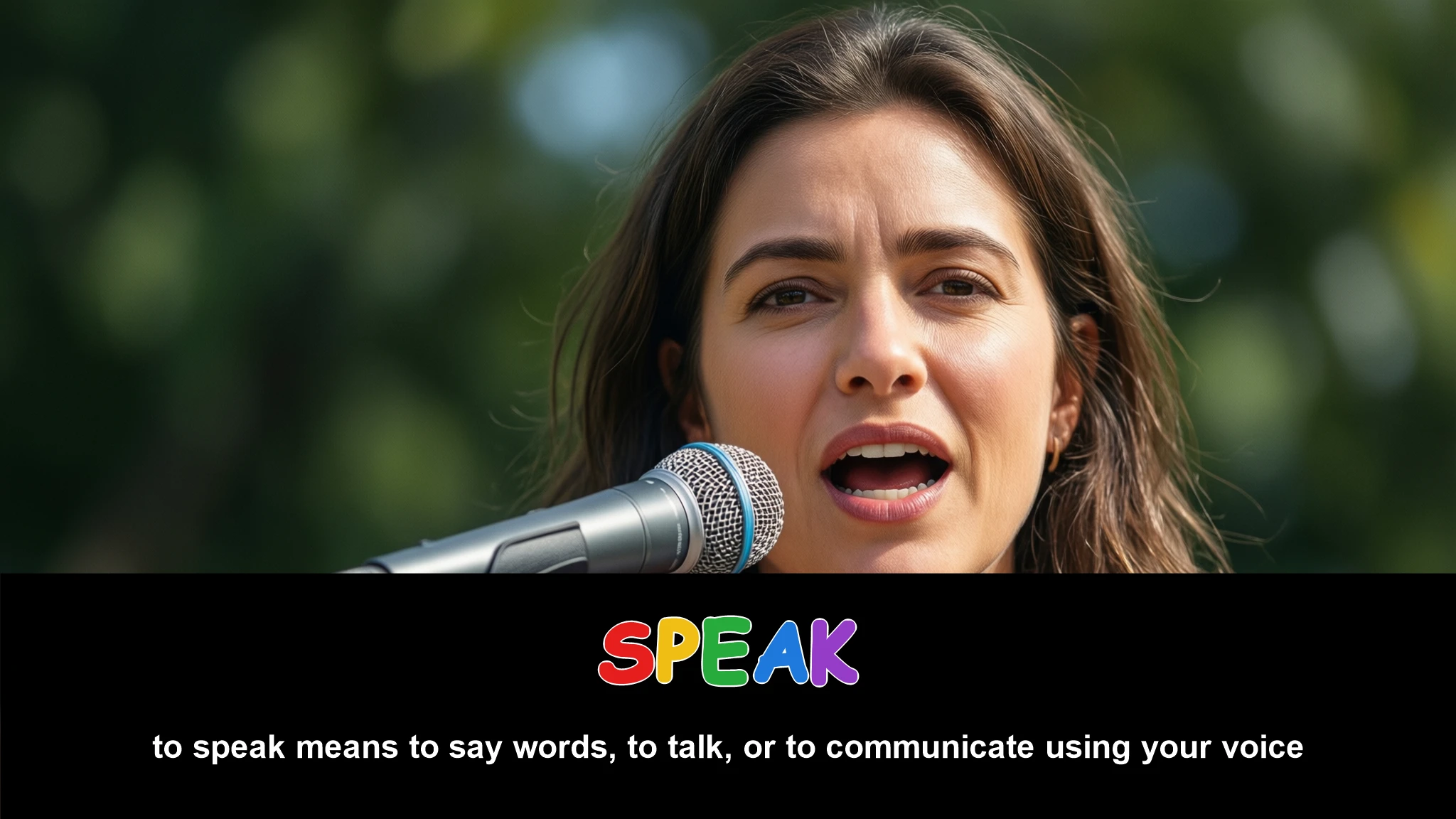 English Illustration for speak